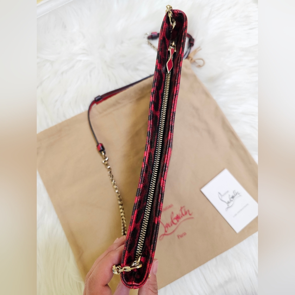 Pre-loved Authentic Christian Louboutin Red Leopard 2WAY Bag - Picture 8 of 17
